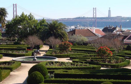 Vista do Jardim botanico da Ajuda